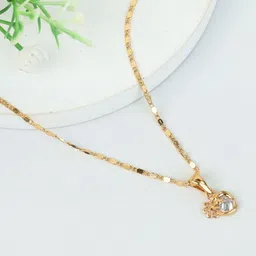 GARNISHA Women Gold-Plated Chain With Cubic Zirconia Pendant-picture-16
