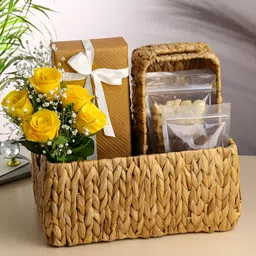 HABERE INDIA Beige Self Design Reusable Storage Organisers-picture-5