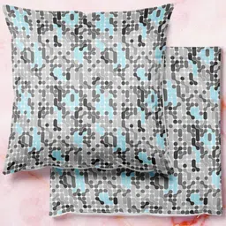 ArtzFolio Multicoloured Set of 2 Velvet Square Cushion Covers-48