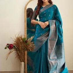 Yashika Woven Design Zari Banarasi Saree-picture-15