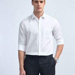 Arrow Spread Collar Slim Fit Pure Cotton Formal Shirt-picture-38