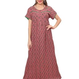 Ms.Lingies Women Printed Maxi Nightdress-image-76