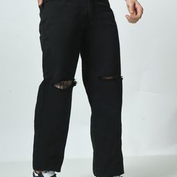 LINARIA Men Classic Relaxed Fit Slash Knee Jeans-picture-3