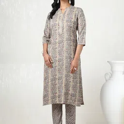 Soch Women Bandhani Printed Regular Gotta Patti Kurta with Trousers-picture-14