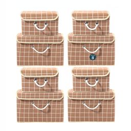 Aura Brown Set of 6 Reusable Drawer Organiser Organisers-48