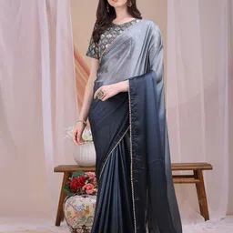 GLAMONY Ombre Pure Silk Saree-image-86