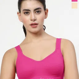 LILY Pack Of 2 Full Coverage Non Padded All Day Comfort Workout Bra-47