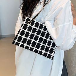 LULU & SKY PU Oversized Structured Handheld Bag with Bow Detail image 2
