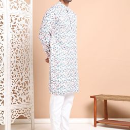 Anouk Men Printed Regular Sequinned Kurta with Pyjamas image 4