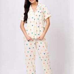 Stem Rope Women Geometric Printed Night suit-image-84