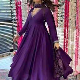 MISS CLOTHING Women Gotta Patti Kurta Trousers & With Dupatta-picture-19