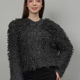 Fashion Gaiia Women Round Neck Cardigan-image-69
