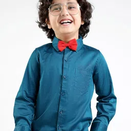 Mark & Mia Boys Solid Casual Shirt With Bow-image-47
