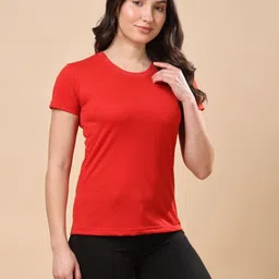 CORSICA Women X-Dry Soft Solid Round Neck T-shirt-image-45
