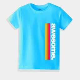 KAVEE Boys Printed Pure Cotton Bio Finish T-shirt-49