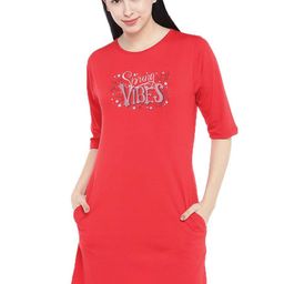 Moda Rapido Print T-shirt Dress-image-79