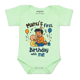 Arvesa Kids-Unisex Green Cotton Rompers-picture-49