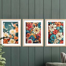 Floral Wall Art With Frame Home Decor Wall Painting For Living Room Office Bedroom-image-75
