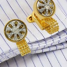 Curren Set Of 2 Stone Studded Cufflink-image-90