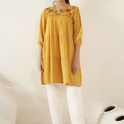Anouk Women Embroidered Thread Work Kurta-33