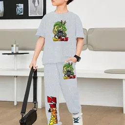 LOCAVESTIR Boys Printed T-shirt With Joggers-image-108