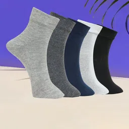 MJE Pack Of 5 Ankle-Length Socks-image-90