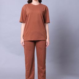 Lazy Lush Round Neck T-Shirt With Trousers Co-Ords-53