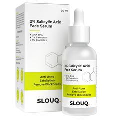Slouq 2% Salicylic Acid Face Serum With AHA-BHA For Acne, Blackheads & Pores - 30 ml-9