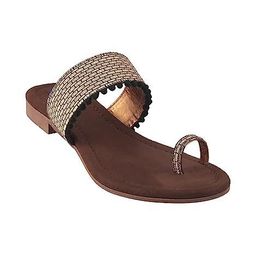 Lazera Women Striped Open Toe Flats-image-80