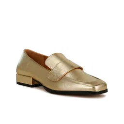 RAG & CO Women Textured Patent Leather Loafers-image-86