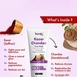 KURAIY Set Of 3 Kesar Chandan Enriched With Turmeric Face Wash-75ml Each image 2