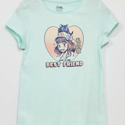 KIABI Girls Graphic Printed Pure Cotton T-shirt-image-91