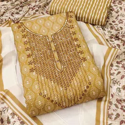 SHADOW & SAINING Printed Pure Cotton Unstitched Dress Material-image-73
