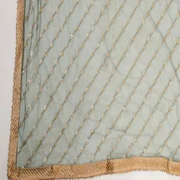 Karthav Fashion Leheriya Embroidered Sequinned Net Dupatta image 3