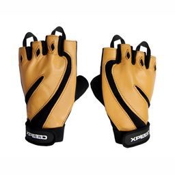 XPEED Textured Leather Fitness Gym Gloves-0