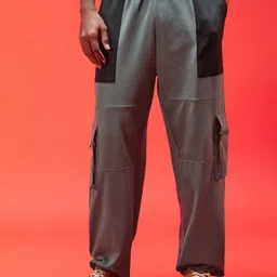VEIRDO Men Pure Cotton Mid Rise Joggers-image-43