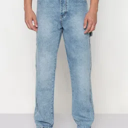 SHOWOFFFF Men Comfort Relaxed Fit Low-Rise Clean Look Heavy Fade Cotton Jeans-image-59