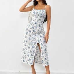StyleCast Women Floral Printed Fit and Flare Midi Dress-image-70