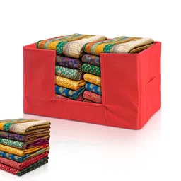 Kuber Industries Red Cloth Drawer Organiser-3