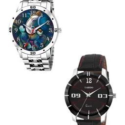 TARIDO Men Pack Of 2 Printed Dial Analogue Watch TD_SM_BLACK_LORD GANESH_DIAL-308-image-34