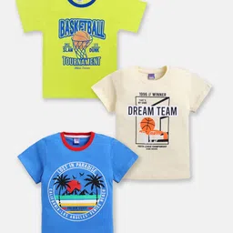 Here&Now X Game Begins Boys Sports Assorted Printed Set of 3 T-shirts-image-76