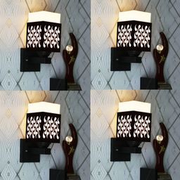 Gojeeva Black Wood Square Shaped Wall Lamp-picture-41