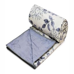 Myntra Elegant Homes White & Grey Floral Microfiber AC Room 150 GSM Double Bed Dohar-image-51