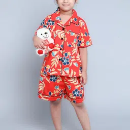 ZACKBEE Girls Printed Shirt & Shorts Night suit-image-56
