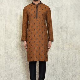 Arihant Rai Sinha Men Embroidered Regular Thread Work Pure Cotton Kurta with Trousers-picture-30
