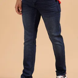 WROGN Men Comfort Slim Fit Mid-Rise Low Distress Light Fade Jeans-picture-28