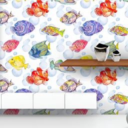 ArtzFolio Printed UV-Resistant Anti-Bacterial Tropical Sea Peel & Stick Wallpaper-image-31