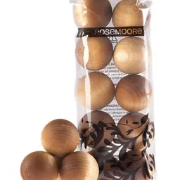 ROSEMOORe Brown 10 Pieces Eucalyptus & Kaffir Lime Scented Wooden Balls-6