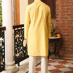 PATR Men Solid Kurta with Pyjama image 4