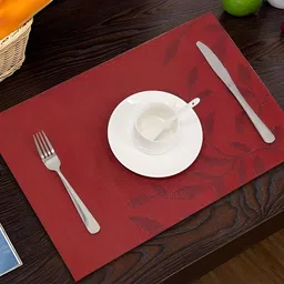 UniKart Maroon 10 Pieces Anti-Wrinkle Table Placement image 5